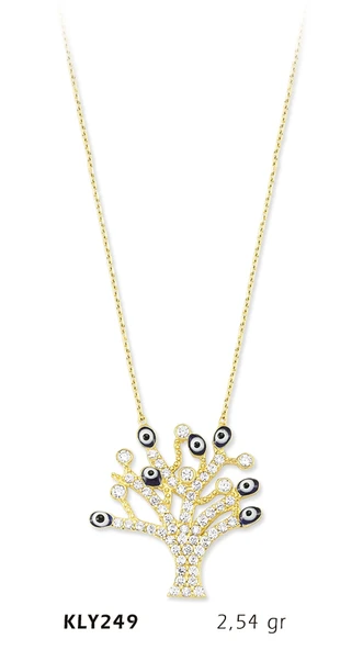 14 Ayar Altın Hayat Ağacı Kolye KLY249 ürün görseli