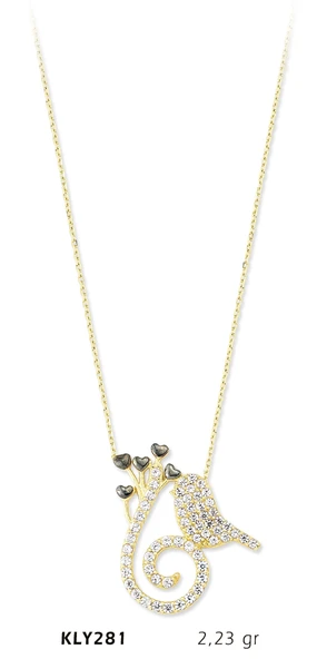 14 Ayar Altın Kuş Kolye KLY281 ürün görseli