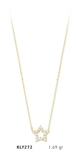 14 Ayar Altın Yıldız Kolye KLY272 ürün görseli