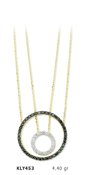 14 Ayar Altın Halka Kolye KLY453 ürün görseli