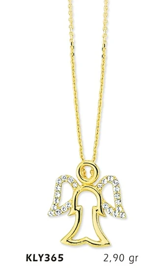 Harem Altın 14 Ayar Altın Melek Kolye KLY365 ürün görseli 1