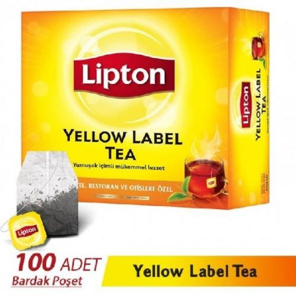 Lipton Bardak Poşet Çay Yellow Label 100Lü