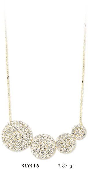 Harem Altın 14 Ayar Altın Oval Kolye KLY416