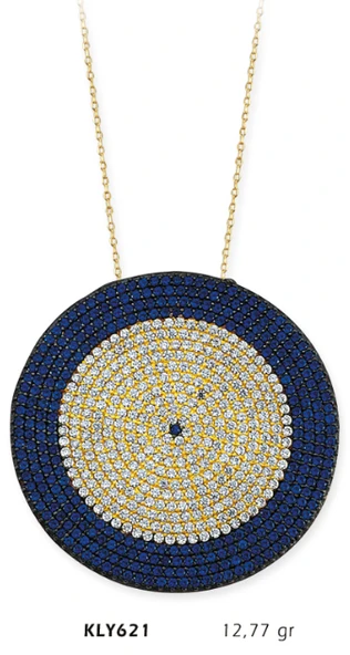 14 Ayar Altın Nazar Boncuğu Kolye KLY621 ürün görseli