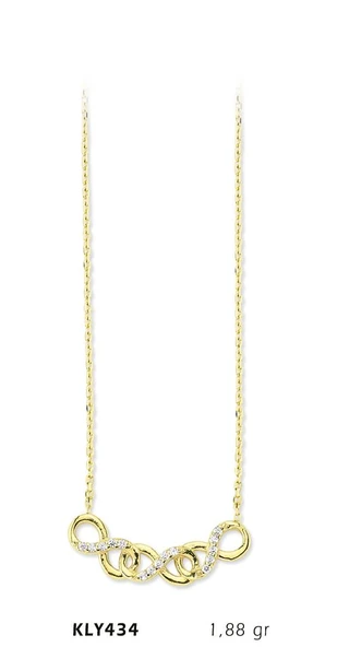 14 Ayar Altın Sonsuzluk Kolye KLY434 ürün görseli