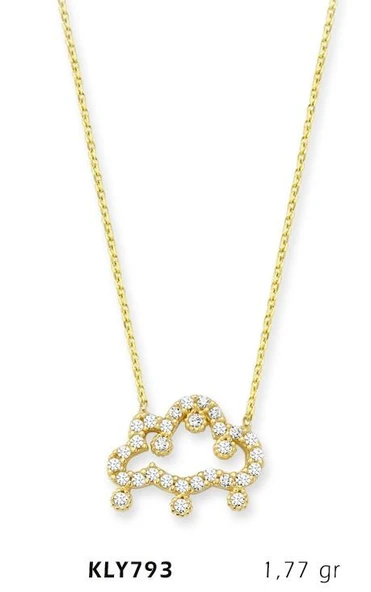 14 Ayar Altın Bulut Kolye KLY793 ürün görseli