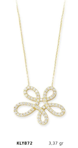 14 Ayar Altın Taşlı Kolye KLY872 ürün görseli