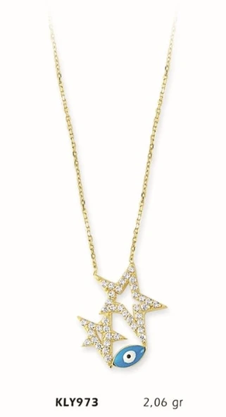 14 Ayar Altın Yıldız Kolye KLY973 ürün görseli