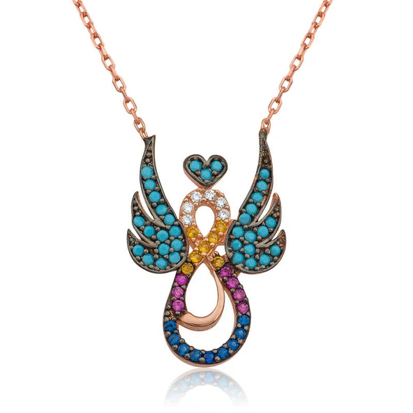 Gümüş Kanatlı Sonsuz Aşk Kolye ürün görseli