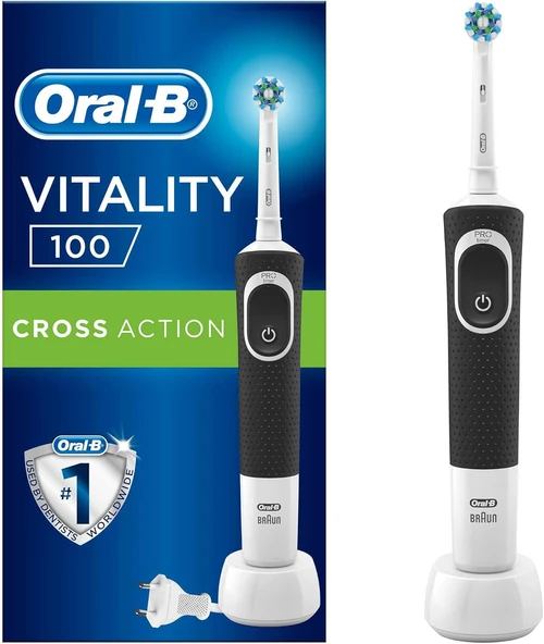 Oral-B Vitality D100 Cross Action Şarjlı Diş Fırçası Siyah