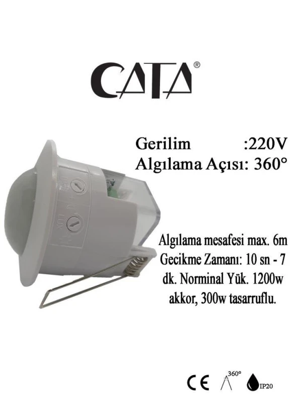 Cata CT - 9242 Zaman Ayarlı Hareket Sensörü - Resim 2