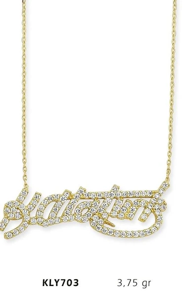 14 Ayar Altın Atatürk Kolye KLY703 ürün görseli