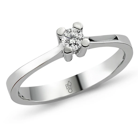 Harem Altın Romeo Pırlanta 0.18 Ct Tektaş Yüzük RMY314 - 1