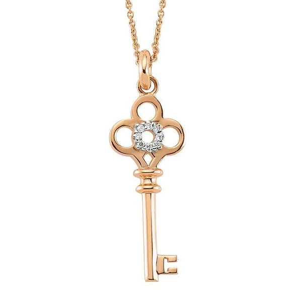 18 Ayar Altın Pırlanta Anahatar Kolye RMK1001