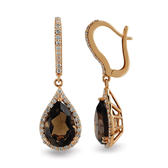 4.34 Ct Pırlantalı Renkli Taşlı Küpe RTK40