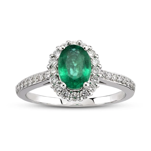 0.93 Ct Pırlanta Zümrüt Yüzük RTY31 ürün görseli