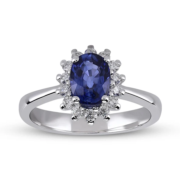 1.14 Ct Pırlanta Safir Yüzük RTY26 ürün görseli