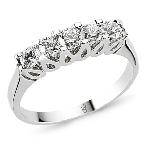 Harem Altın 18 Ayar Altın 0.80 Ct Pırlanta Beştaş Yüzük RMY516