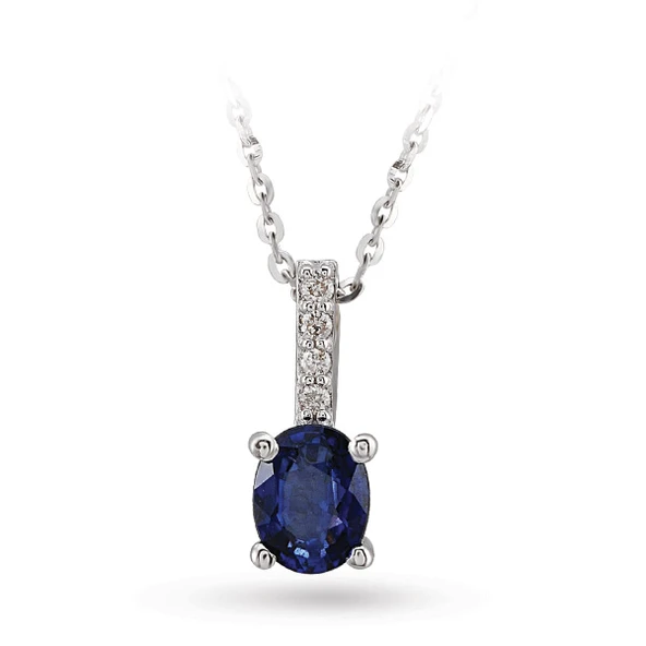 Harem Altın 0.50 Ct Pırlanta Safir Kolye RTKL15
