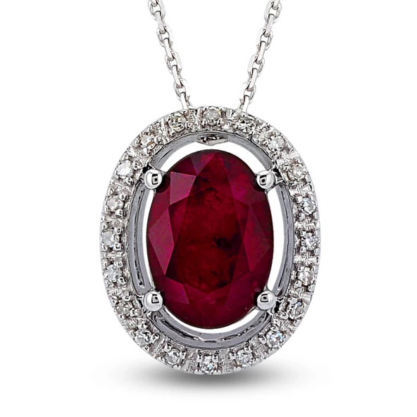 Harem Altın 1.03 Ct Pırlanta Yakut Kolye RTKL12