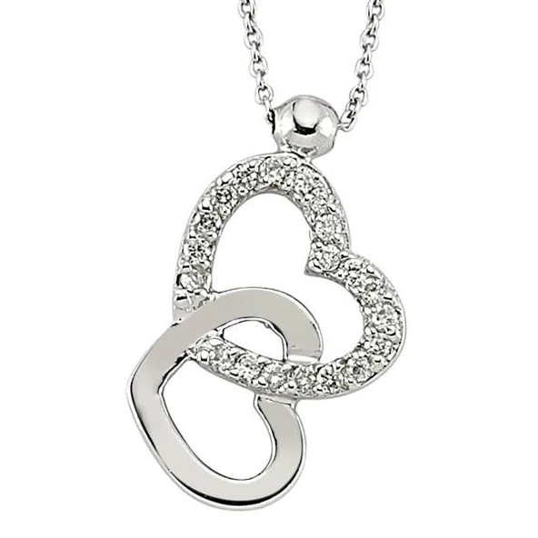 18 Ayar Altın Pırlanta Kalp Kolye RMK201 ürün görseli