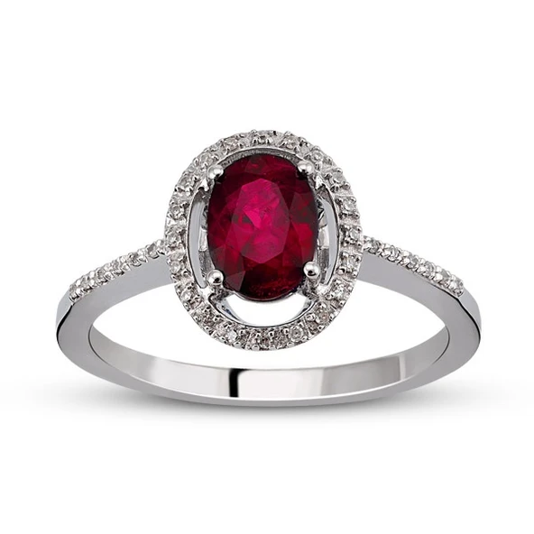 1.05 Ct Pırlanta Yakut Yüzük RTY8