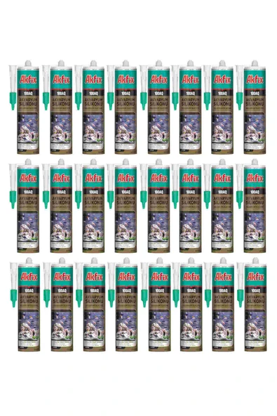 Akfix Akvaryum Silikonu 280 ml. Şeffaf 1 Koli (24 Adet)