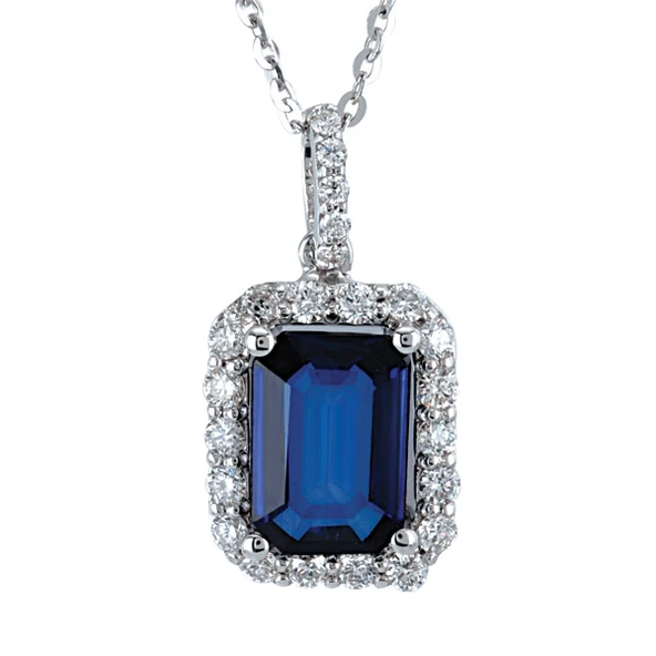 Harem Altın 1.21 Ct Pırlanta Safir Kolye RTKL2