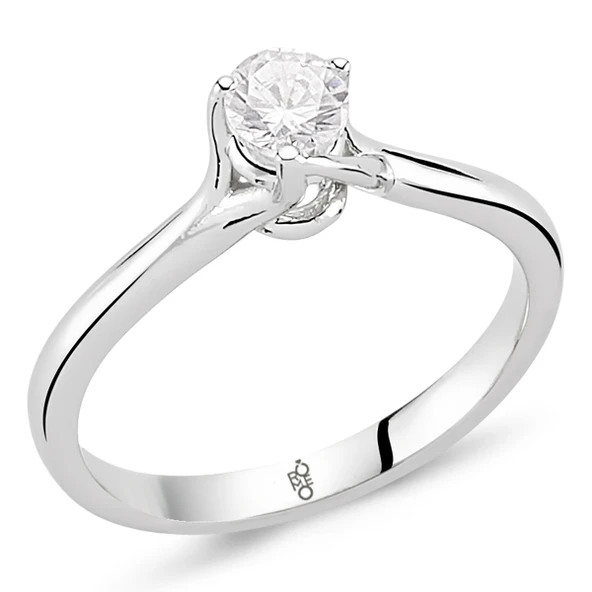 0.30 Karat F Renk HRD Sertifikalı Pırlanta Tektaş Yüzük RM30063