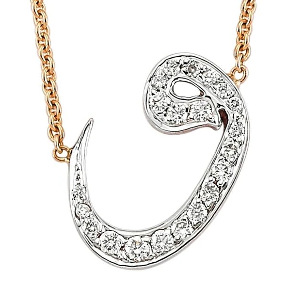 Harem Altın 18 Ayar Altın Pırlanta Vav Kolye RMK1021
