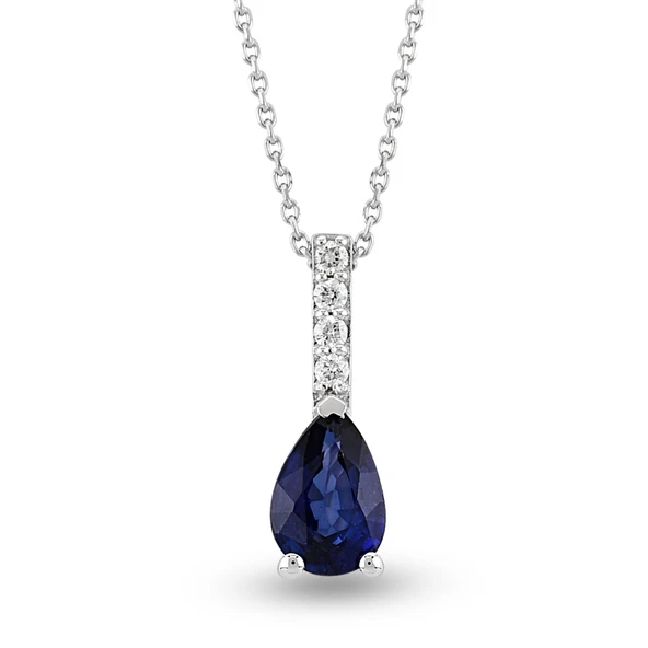 Harem Altın 0.43 Ct Pırlanta Safir Kolye RTKL56