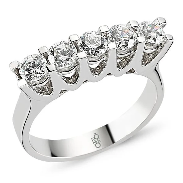 Harem Altın 18 Ayar Altın 1.15 Ct Pırlanta Beştaş Yüzük RMY512
