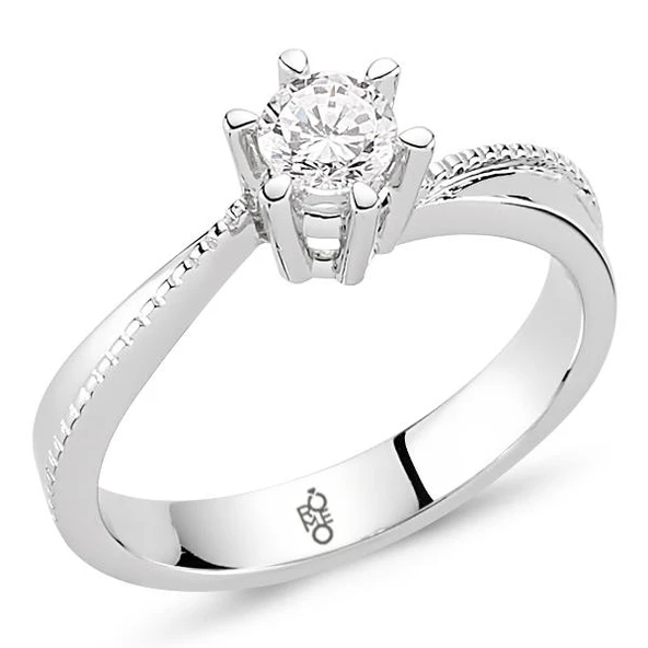 Harem Altın 18 Ayar Altın 0.40 Ct Pırlanta Tektaş Yüzük RM-10032