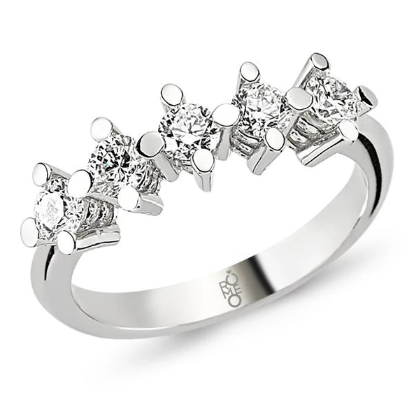 18 Ayar Altın 0.90 Ct Pırlanta Beştaş Yüzük RMY201