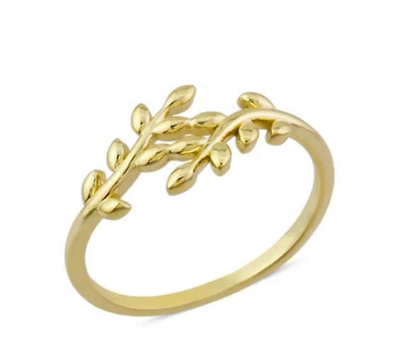 14 Ayar Altın Taşsız Dal Yüzük YZK162 ürün görseli