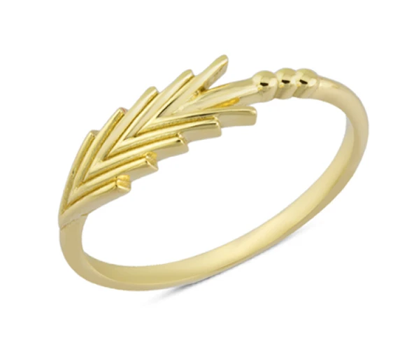 14 Ayar Altın Taşsız V Model Yüzük YZK194 ürün görseli