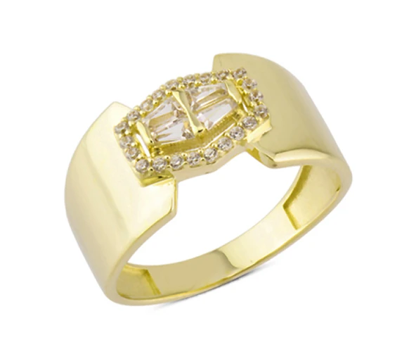 14 Ayar Altın Tasarım Detaylı Yüzük YZK154 ürün görseli