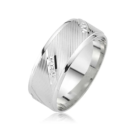 Rodyum Kaplama Klasik Gümüş Alyans ürün görseli