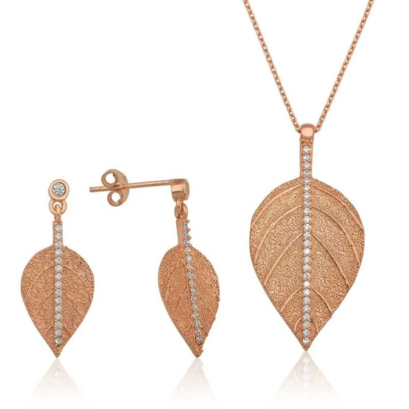 Harem Altın Gümüş Yaprak İkili Set