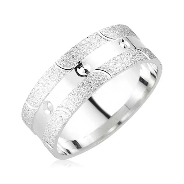 Gümüş Noktalı Alyans ürün görseli