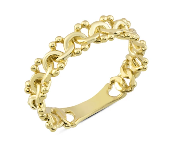 14 Ayar Altın İç İçe Sarmal Yüzük YZK247 ürün görseli