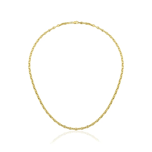 Harem Altın Oval Barlı Zincir Kolye ZKU106