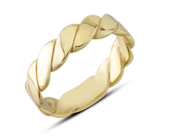 14 Ayar Altın Sarmal Yüzük YZK400 ürün görseli