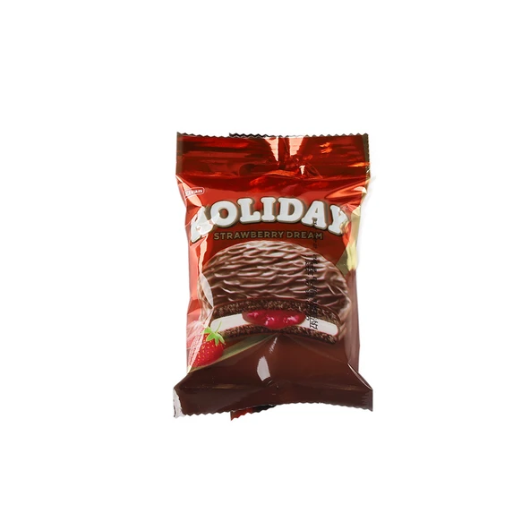 Elvan Holiday Çilekli Sandviç Bisküvi 30 Gr. 24 lü (1 Paket) - Resim 2