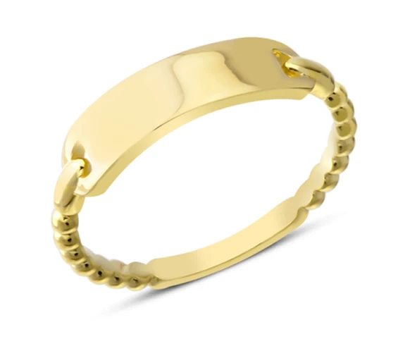 Harem Altın 14 Ayar Altın Plaka Yüzük YZK383 ürün görseli 1