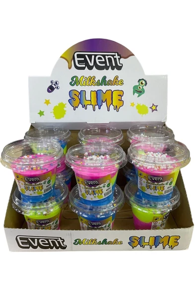 Milkshake Bardak Slime 3 Adet Karışık Renk Strafor Köpüklü Kaliteli - 4