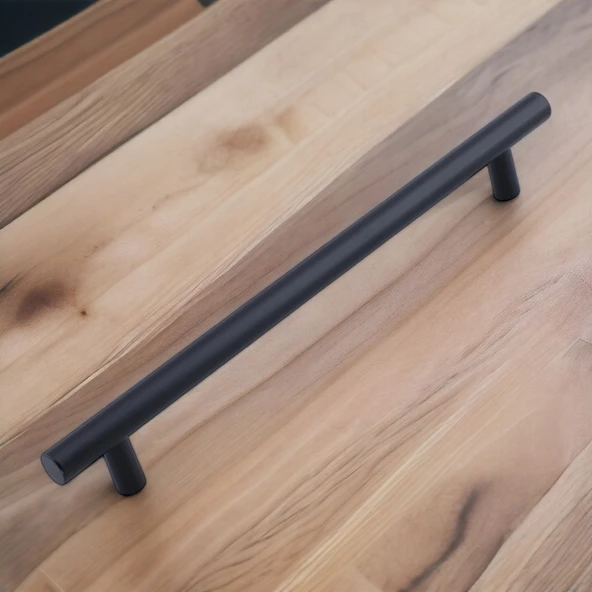 Çubuk Siyah Metal Kulp 256 mm 25.6 Cm Mobilya Mutfak Çekmece Dolap Dolabı Kulpu Kulbu Kulpları - 8