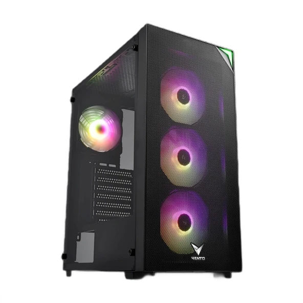 Vento VG3400S 650W 80+ Temperli Cam RGB ATX Oyuncu Bilgisayar Kasası