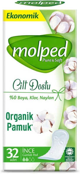 Molped Pure & Soft Cilt Dostu İnce 32'li Günlük Ped