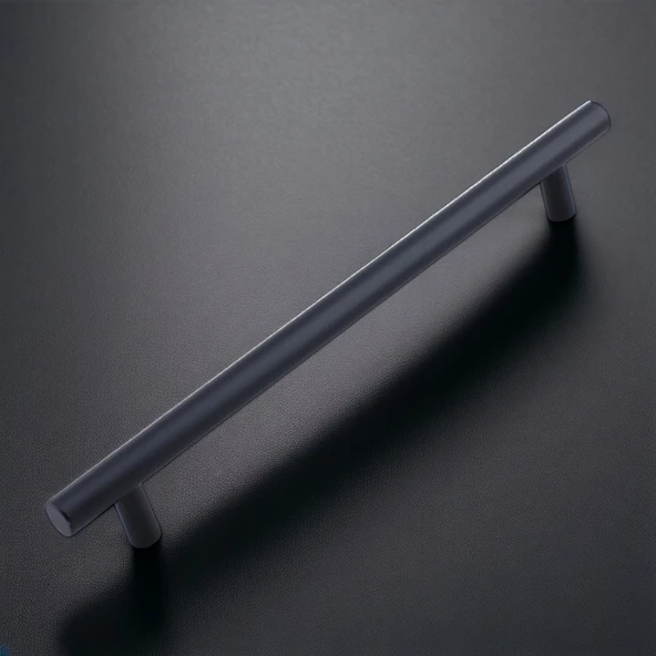 Çubuk Siyah Metal Kulp 256 mm 25.6 Cm Mobilya Mutfak Çekmece Dolap Dolabı Kulpu Kulbu Kulpları - 2